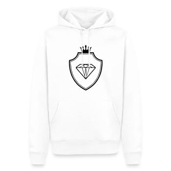 Diamond Symbol Coat of Arms - Men’s Premium Organic Hoodie - white - Front - Nico (187cm)