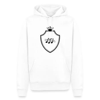 Armoiries de partitions - Sweat à capuche Premium bio Homme - blanc - Devant - Nico (187cm)