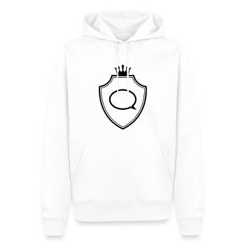 Sprechblase Wappen Kommunikation - Männer Premium Bio Hoodie - Weiß - Vorne - Nico (187cm)