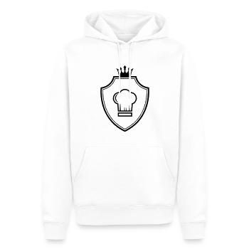 Armoiries du chapeau de chef Koch - Sweat à capuche Premium bio Homme - blanc - Devant - Nico (187cm)