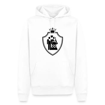 Couple Armoiries de mariage Couple - Sweat à capuche Premium bio Homme - blanc - Devant - Nico (187cm)