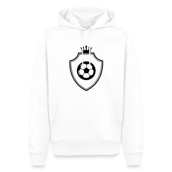Fussball Wappen - Männer Premium Bio Hoodie - Weiß - Vorne - Nico (187cm)