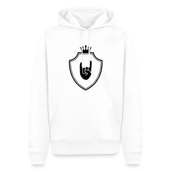 Party Hand Wappen Symbol - Männer Premium Bio Hoodie - Weiß - Vorne - Nico (187cm)