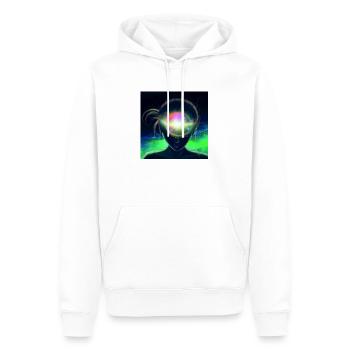 10b - Sweat à capuche Premium bio Homme - blanc - Devant - Nico (187cm)