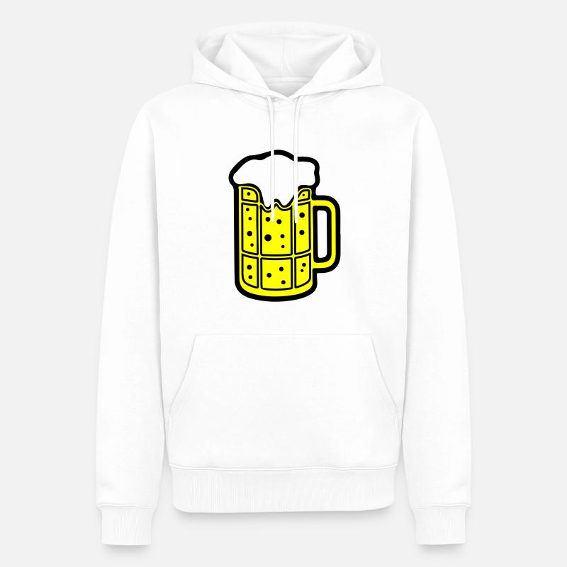 Bierkrug Bier Symbol Prost - Männer Premium Bio Hoodie - Weiß