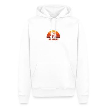 Souvenir cool de coucher de soleil sur la plage des Bahamas - Sweat à capuche Premium bio Homme - blanc - Devant - Nico (187cm)