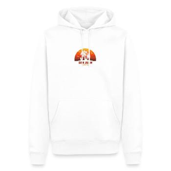 Cooles San Juan Puerto Rico Strand-Souvenir zum Sonnenuntergang - Männer Premium Bio Hoodie - Weiß - Vorne - Nico (187cm)