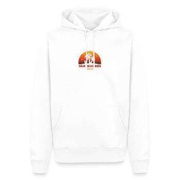 Cool Basse-Californie Mexique plage coucher de soleil Souvenir - Sweat à capuche Premium bio Homme - blanc - Devant - Nico (187cm)