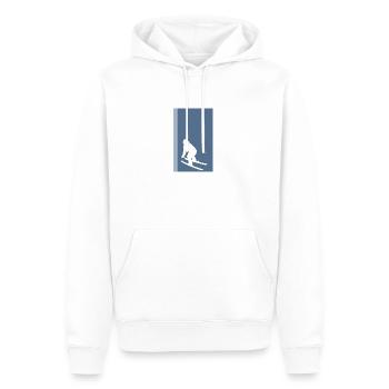 Ski Snow Skiing Skier - Men’s Premium Organic Hoodie - white - Front - Nico (187cm)