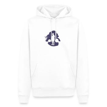 Bodybuilder Gym Bodybuilding - Men’s Premium Organic Hoodie - white - Front - Nico (187cm)