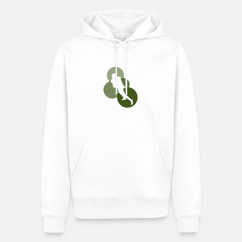 Quarterback Touchdown - Männer Premium Bio Hoodie - Weiß