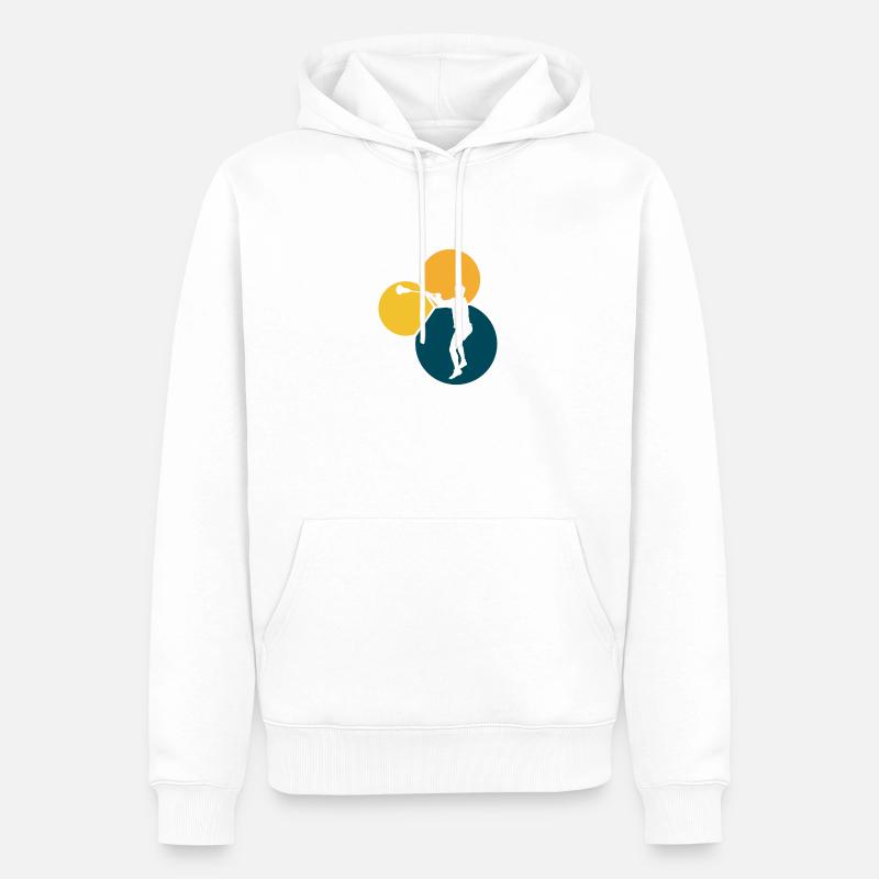 Intercrosse LSM - Sweat à capuche Premium bio Homme - blanc