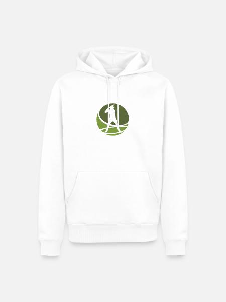 Baseballer Baseball Baseballspieler - Männer Premium Bio Hoodie - Weiß