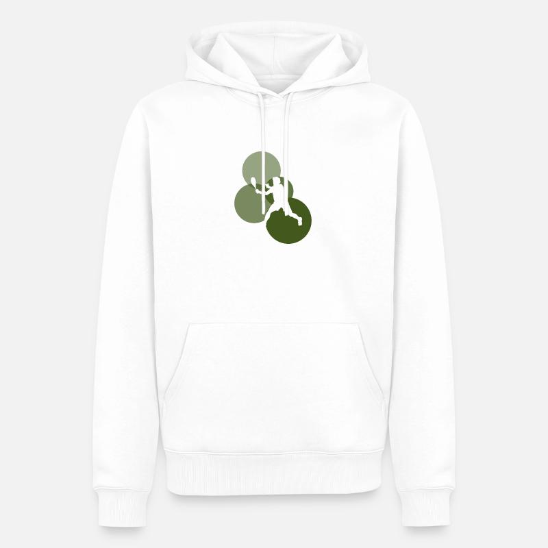 Squashschläger Squash Spieler Squashschläger - Männer Premium Bio Hoodie - Weiß