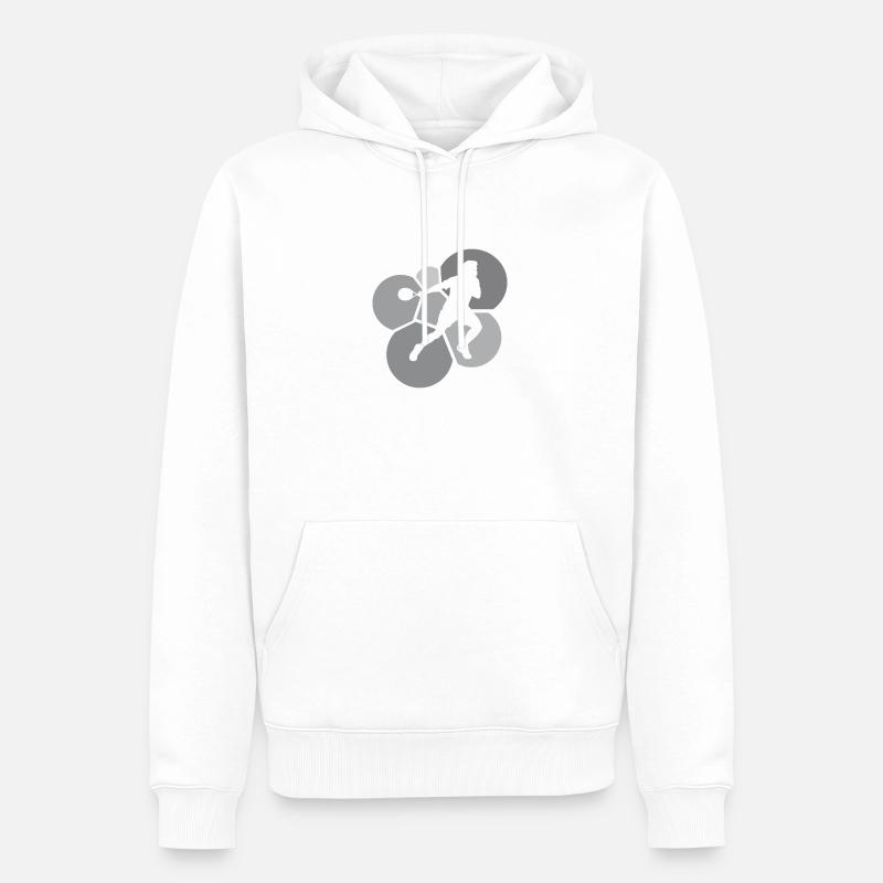 Squashschläger Squash Squashspieler - Männer Premium Bio Hoodie - Weiß