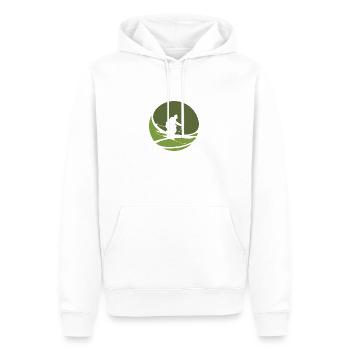 Skiløbere Skiløb Skiløb - Herre Premium økologisk hoodie - hvid - Foran - Nico (187cm)