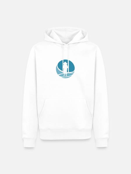 Biene Bienen Wabe - Männer Premium Bio Hoodie - Weiß