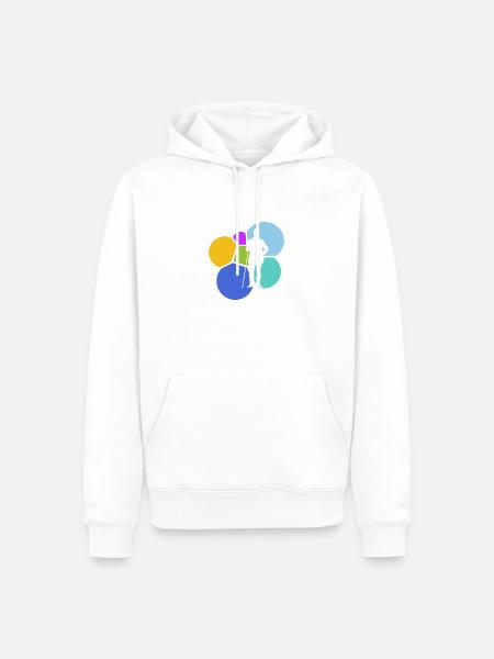 Billardspieler Billardspielerin Billardkugel - Männer Premium Bio Hoodie - Weiß