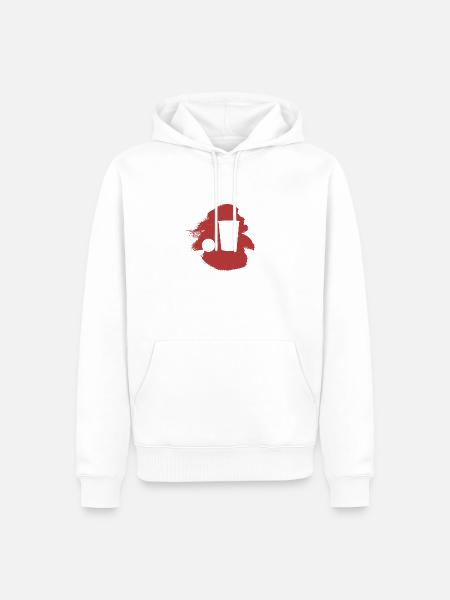 Party Bierflasche Partymonster - Männer Premium Bio Hoodie - Weiß