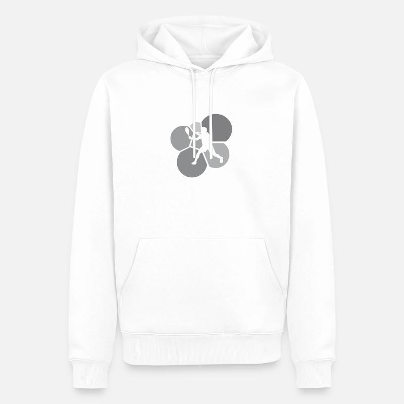 Squashschläger Schläger Squashspieler - Männer Premium Bio Hoodie - Weiß