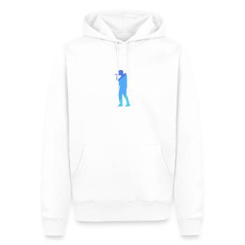 Beatboxing Djing Beatboxer - Sweat à capuche Premium bio Homme - blanc - Devant - Nico (187cm)