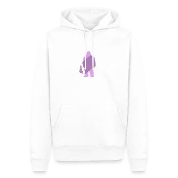 Lochness Lochness Bigfoot - Sweat à capuche Premium bio Homme - blanc - Devant - Nico (187cm)