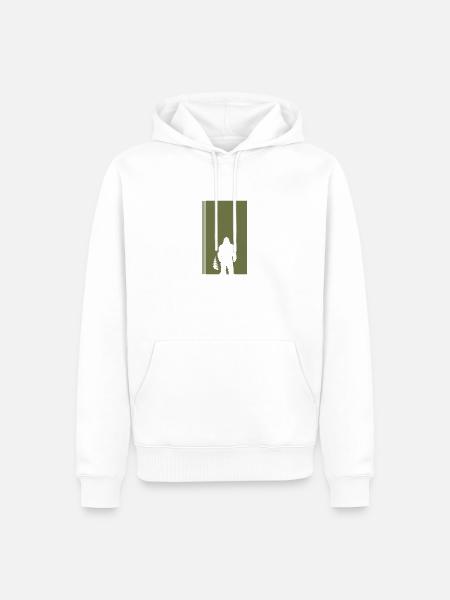 Big foot Lochness Yeti - Männer Premium Bio Hoodie - Weiß