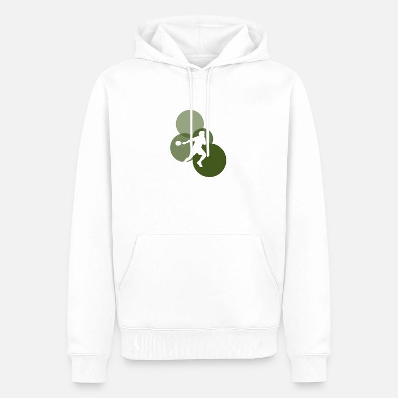 Squashschläger Squashspieler Squashschläger - Männer Premium Bio Hoodie - Weiß