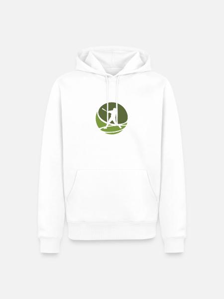 Softballspieler Pitcher Softballschläger - Männer Premium Bio Hoodie - Weiß