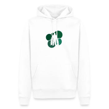 Lochness Lochness Big foot - Sweat à capuche Premium bio Homme - blanc - Devant - Nico (187cm)