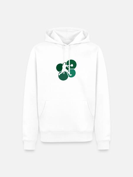 Squashschläger Squashschläger Schläger - Männer Premium Bio Hoodie - Weiß
