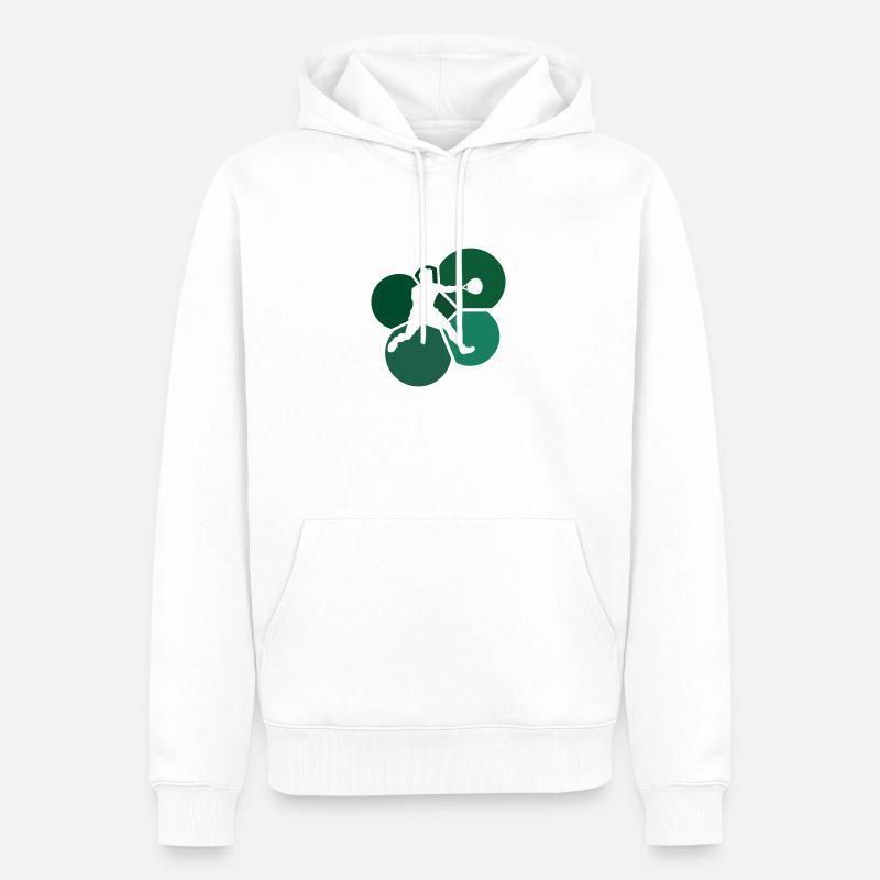 Squashschläger Squashschläger Schläger - Männer Premium Bio Hoodie - Weiß