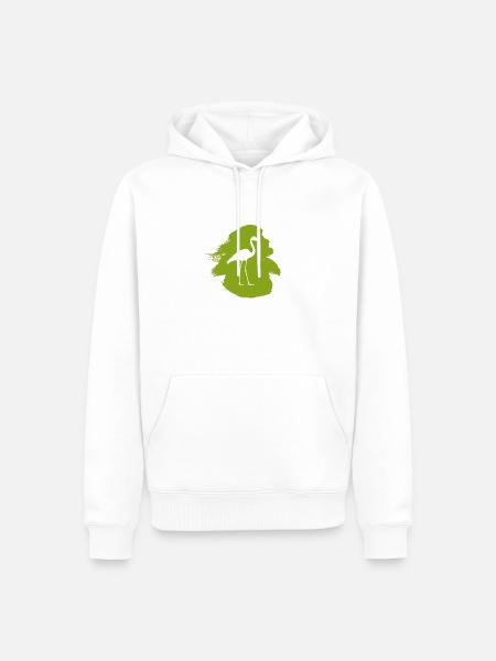 Exotisch Flamenco Flamingos - Männer Premium Bio Hoodie - Weiß