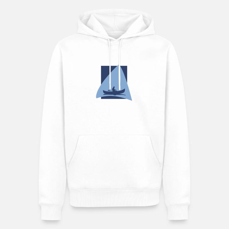 Rafting Canoë Canoë - Sweat à capuche Premium bio Homme - blanc