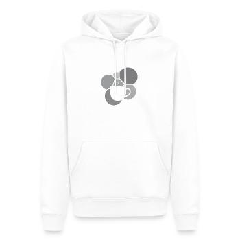 Café Cappuccino Grain de café - Sweat à capuche Premium bio Homme - blanc - Devant - Nico (187cm)