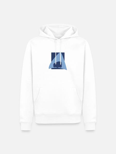 Schulbus Busfahrer Bus - Männer Premium Bio Hoodie - Weiß