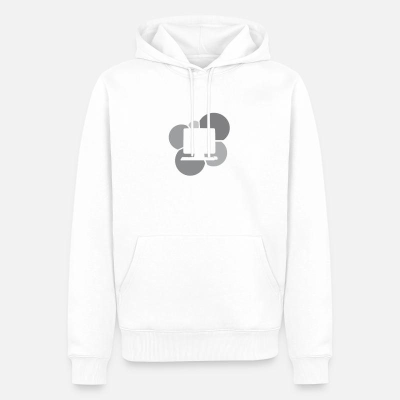 Computer Work PC Computer - Men’s Premium Organic Hoodie - white