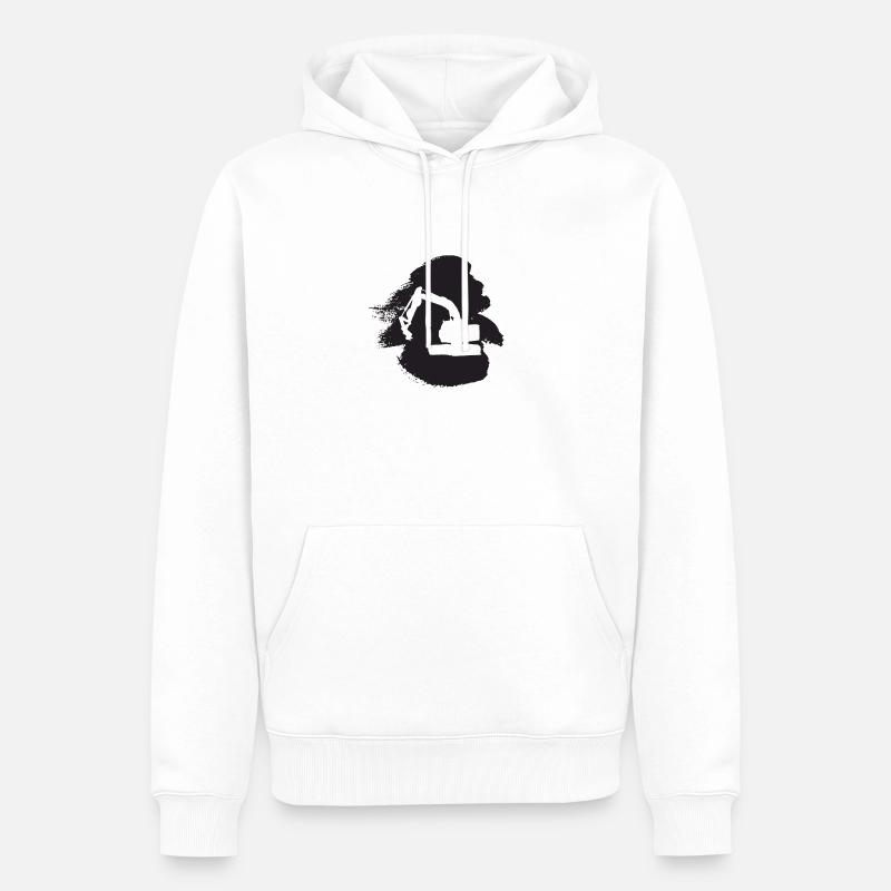 Baggerfahrerin Bagger Baggerfahrer - Männer Premium Bio Hoodie - Weiß