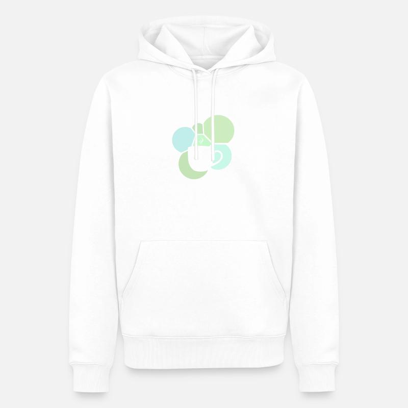 Kaffee Cappuccino Kaffee - Männer Premium Bio Hoodie - Weiß