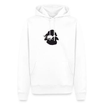 Contes de fées Cryptozoologie Contes de fées - Sweat à capuche Premium bio Homme - blanc - Devant - Nico (187cm)