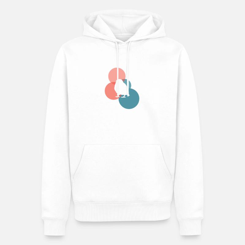 Vogel Vogel Abbildung Vogel Abbildung - Männer Premium Bio Hoodie - Weiß