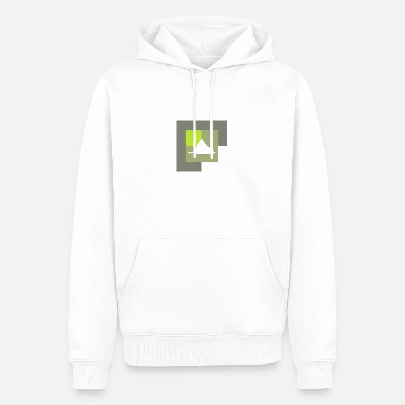 Glamping moderne Moderne - Sweat à capuche Premium bio Homme - blanc