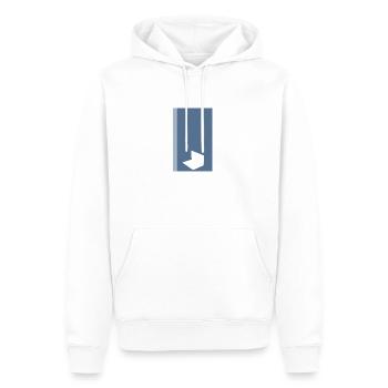 Blogger Homepage Blog - Men’s Premium Organic Hoodie - white - Front - Nico (187cm)