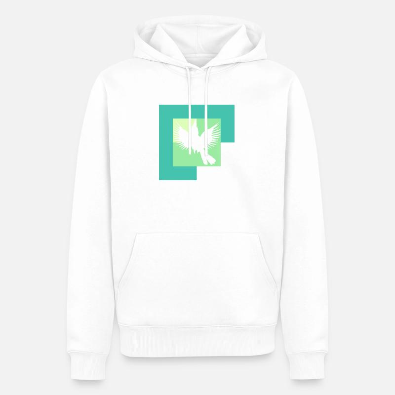 Calopsitte calopsitte drôle - Sweat à capuche Premium bio Homme - blanc