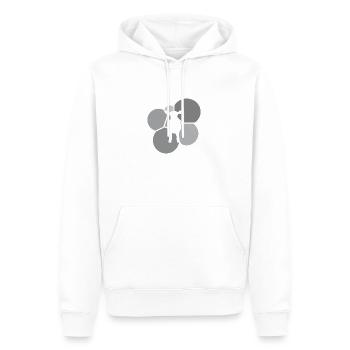 Vaches Boeuf Vache - Sweat à capuche Premium bio Homme - blanc - Devant - Nico (187cm)