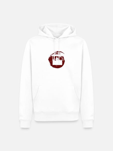 Fast Food lecker - Männer Premium Bio Hoodie - Weiß