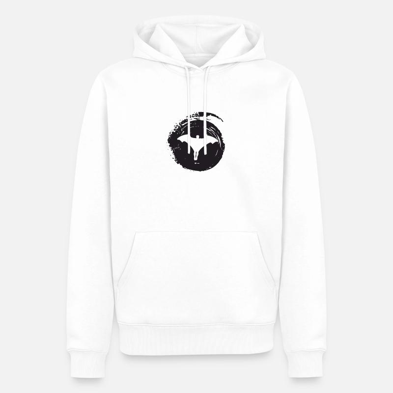 Wingsuit Base Jumping Unfall - Männer Premium Bio Hoodie - Weiß