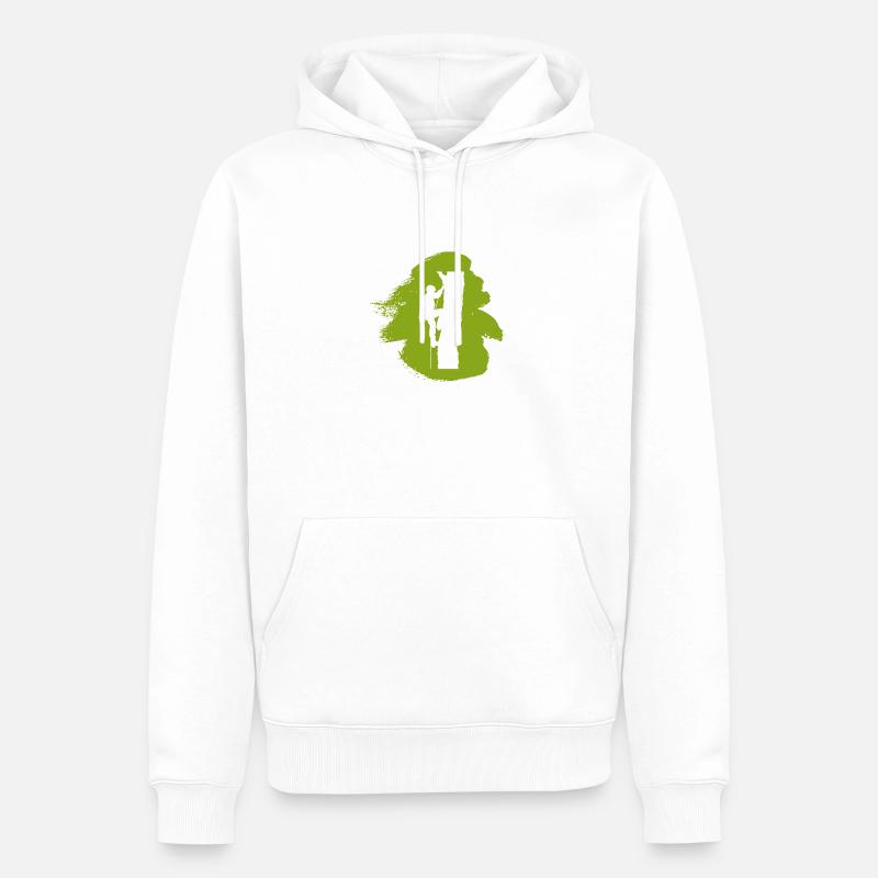 Klettern Baumklettern Steigeisen - Männer Premium Bio Hoodie - Weiß