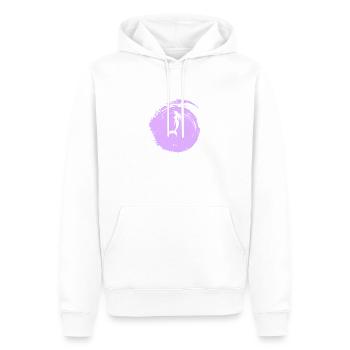 Aileron de sirène Neptune - Sweat à capuche Premium bio Homme - blanc - Devant - Nico (187cm)