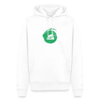 Roller coaster beer mug Lukas - Men’s Premium Organic Hoodie - white - Front - Nico (187cm)